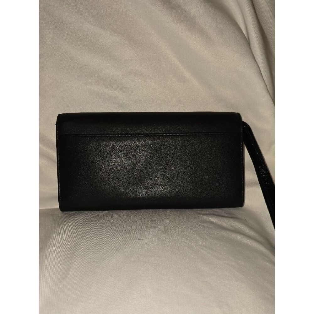 kate spade Black Leather Wristlet Clutch with Gold Turn-Lock Accent - Picture 5 of 14